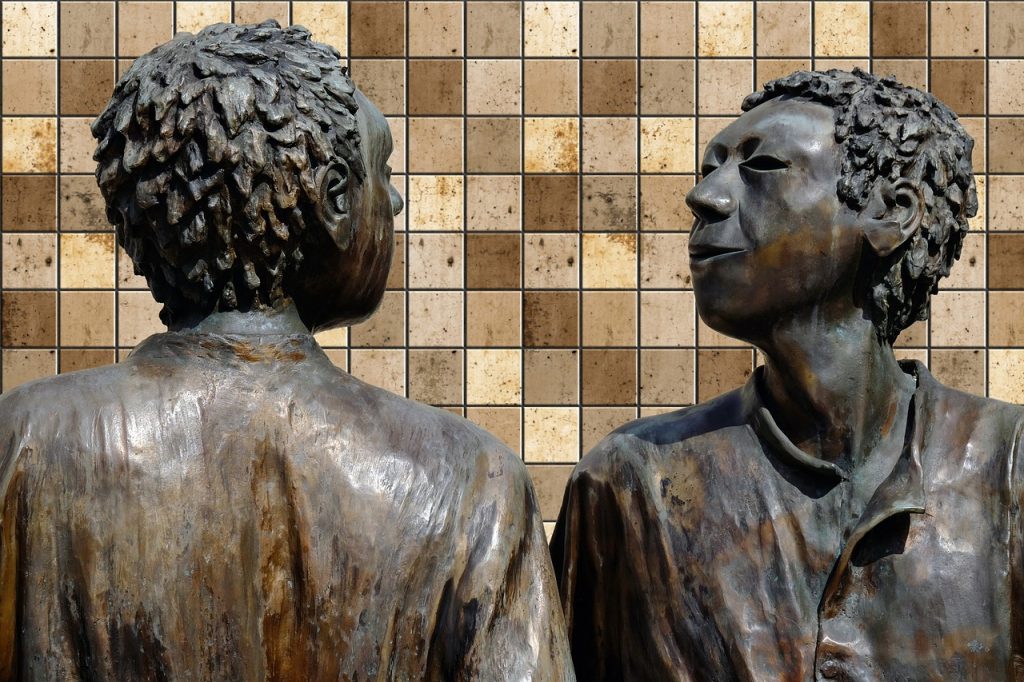 sculpture, bronze, meeting in the circle-2196139.jpg
